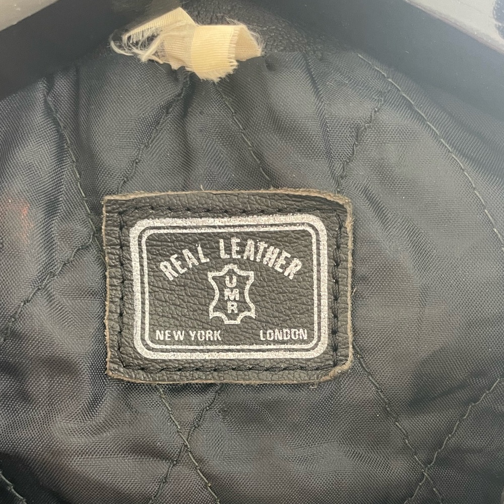 Vintage Black Leather Jacket UMR - Picture 5 of 7